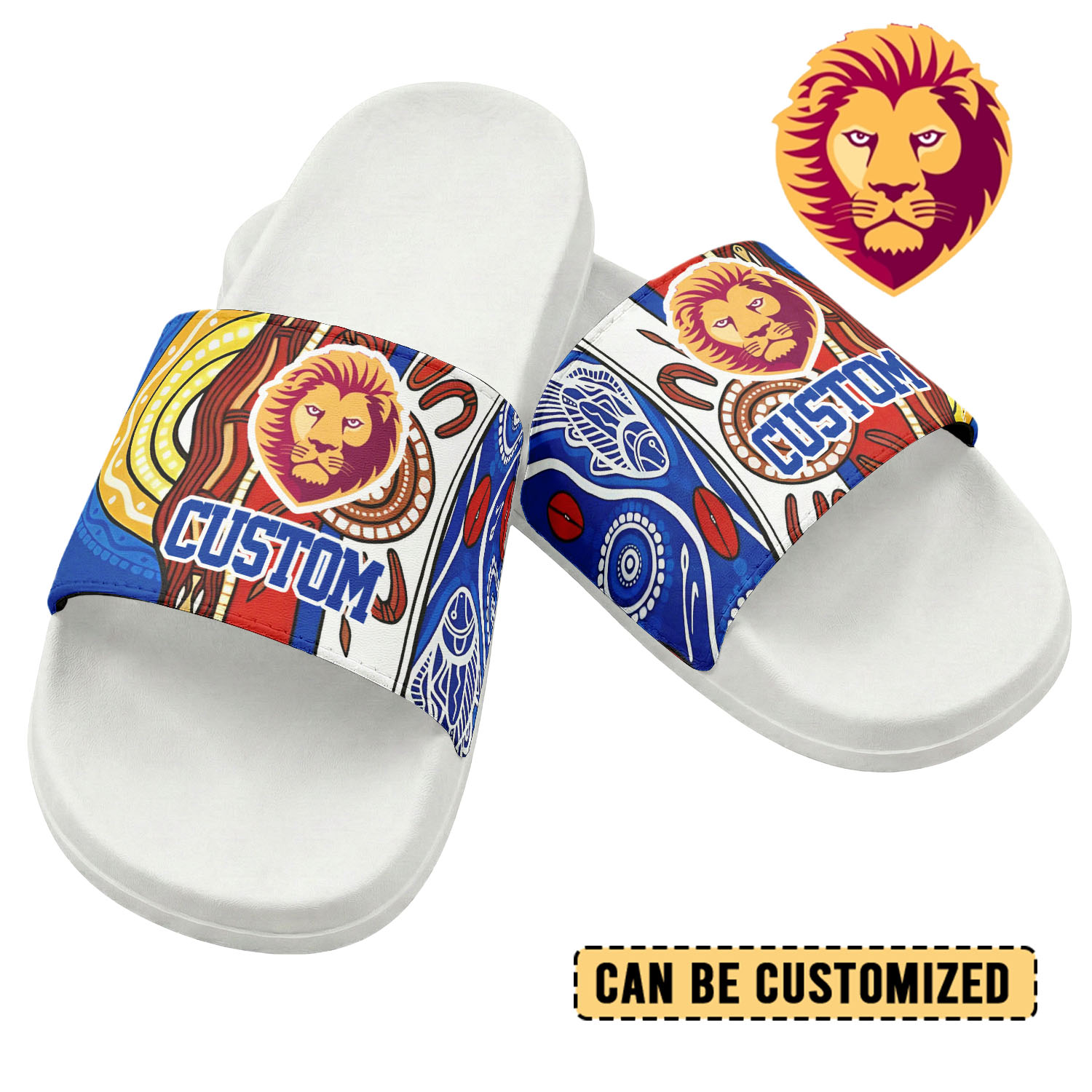 Auspiritmerch Brisbane Lions Personalized Sports Slippers Gift For Fans