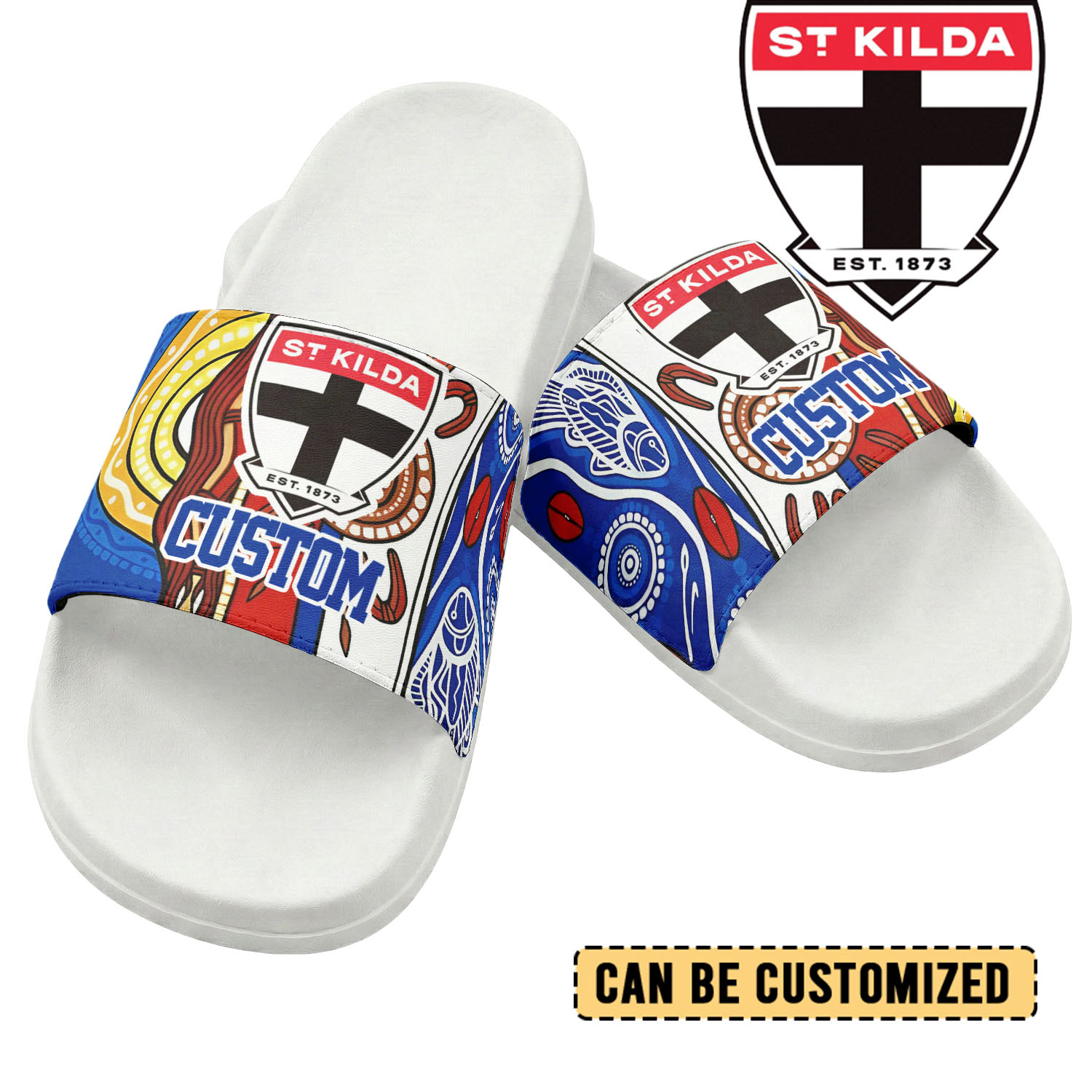 Auspiritmerch St Kilda Saints Personalized Sports Slippers Gift For Fans