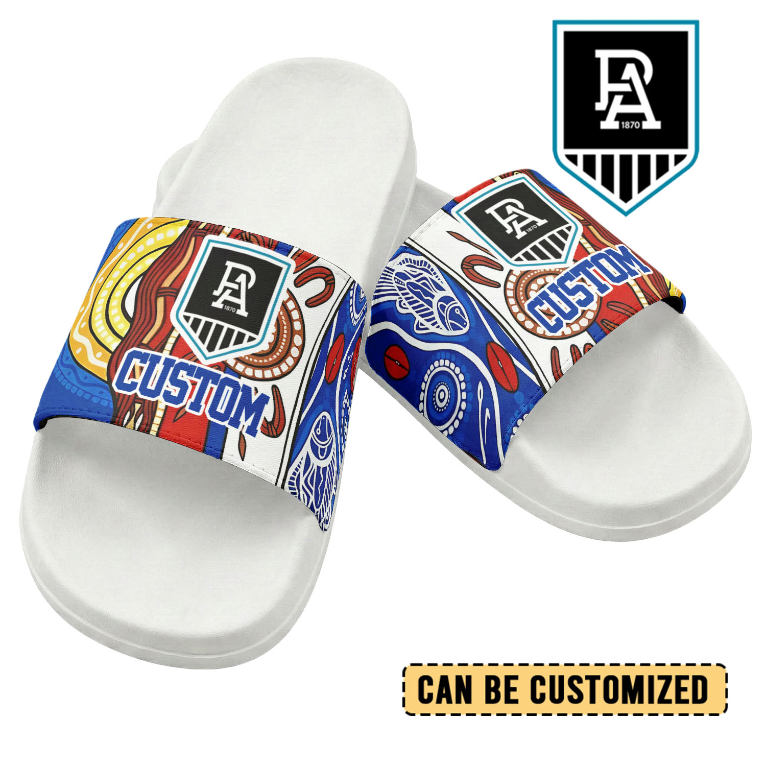 Auspiritmerch Port Adelaide Personalized Sports Slippers Gift For Fans