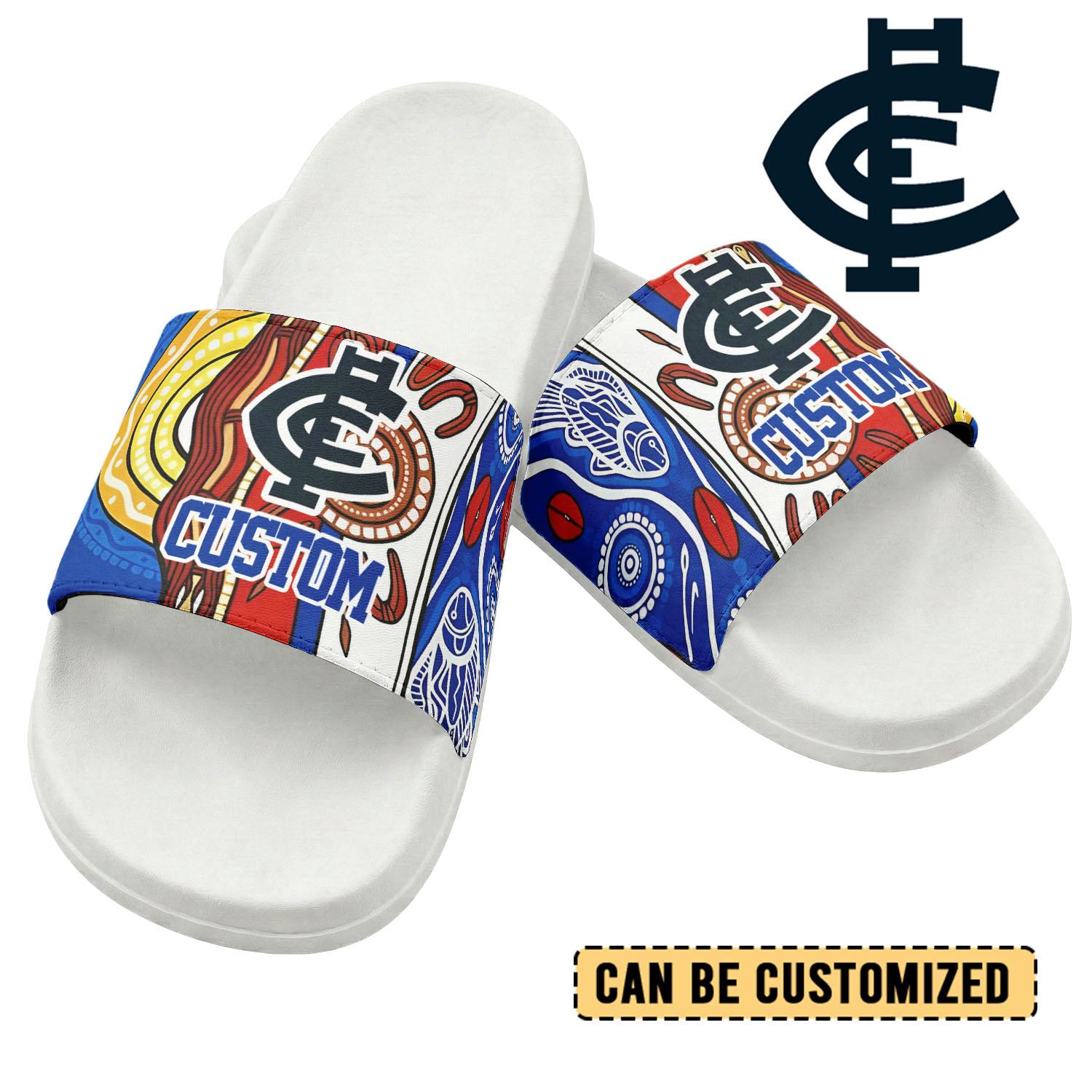 Auspiritmerch Carlton Blues Personalized Sports Slippers Gift For Fans