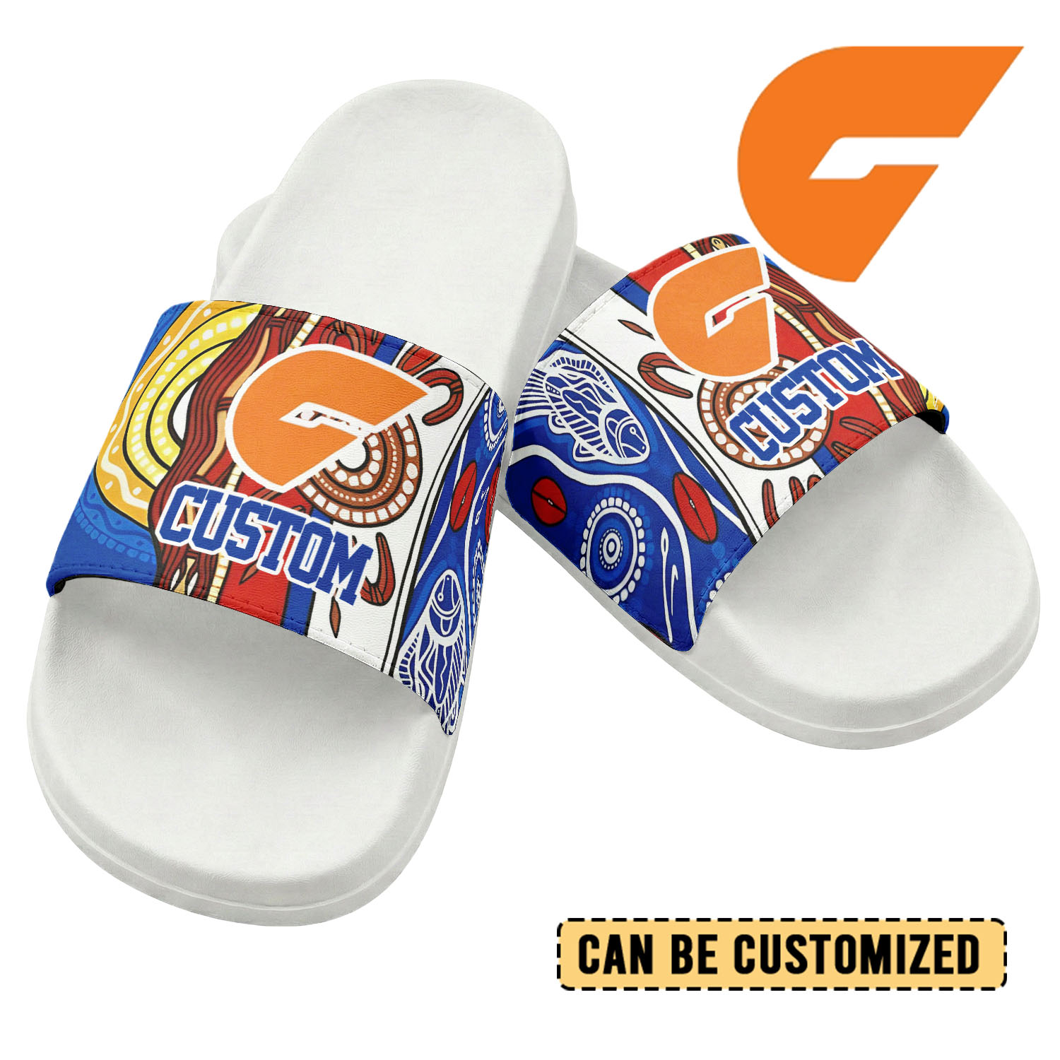 Auspiritmerch GWS Giants Personalized Sports Slippers Gift For Fans