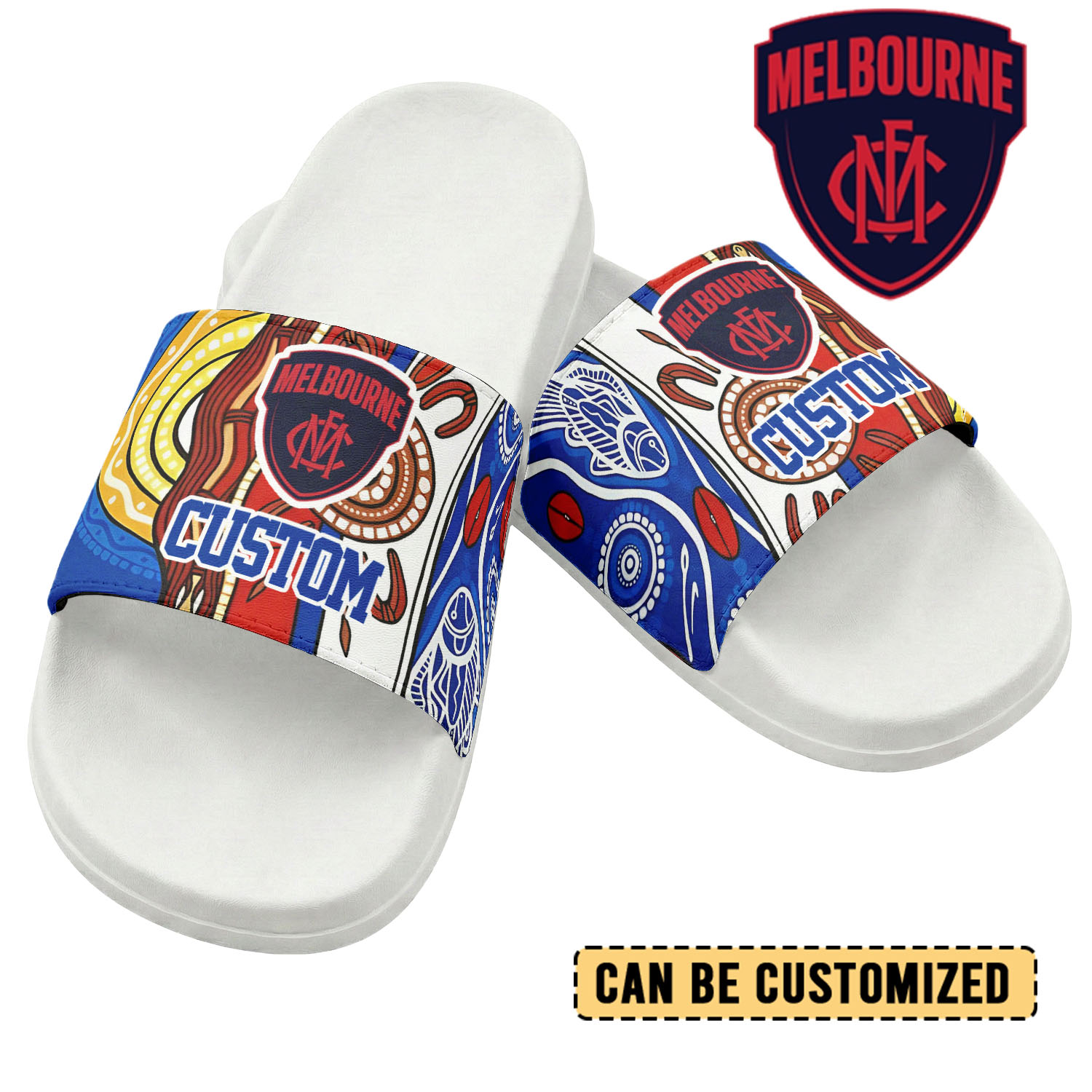Auspiritmerch Melbourne Demons Personalized Sports Slippers Gift For Fans