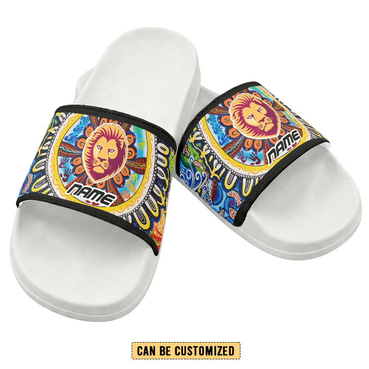 Auspiritmerch Brisbane Lions Personalized Sports Slippers Gift For Fans