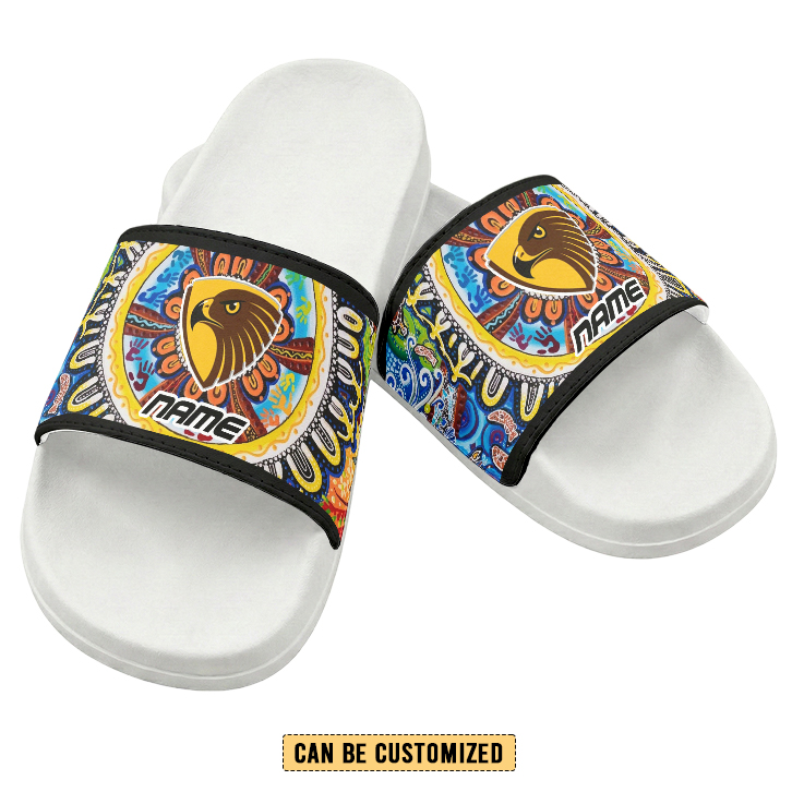 Auspiritmerch Hawthorn Hawks Personalized Sports Slippers Gift For Fans