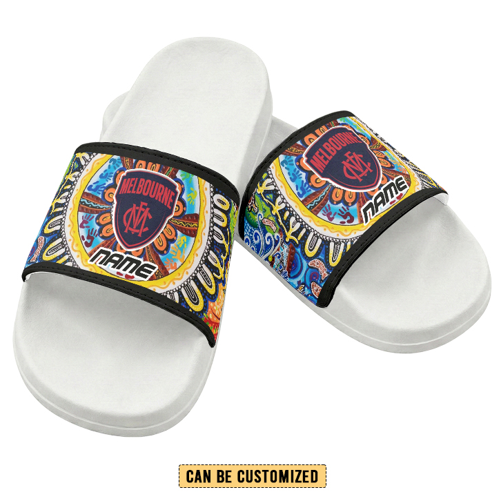 Auspiritmerch Melbourne Demons Personalized Sports Slippers Gift For Fans
