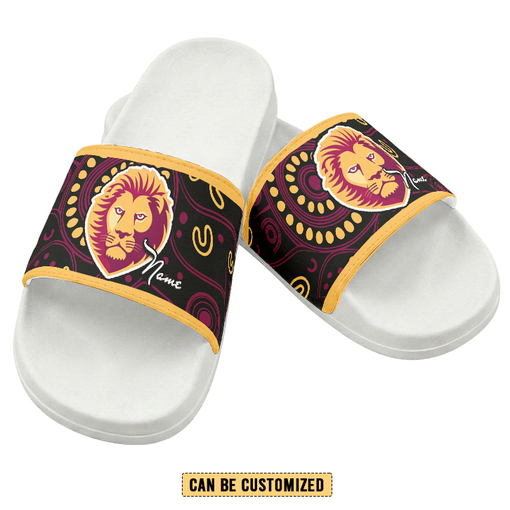 Auspiritmerch Brisbane Lions Personalized Sports Slippers Gift For Fans