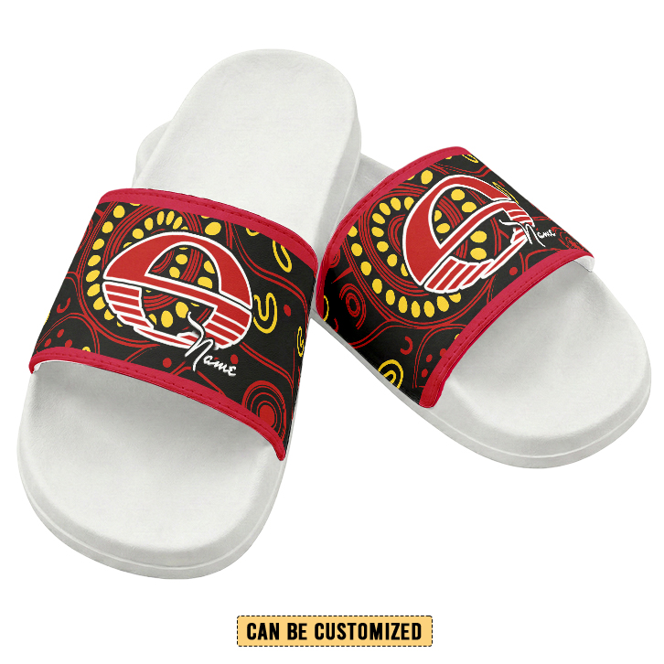 Auspiritmerch Gold Coast Suns Personalized Sports Slippers Gift For Fans