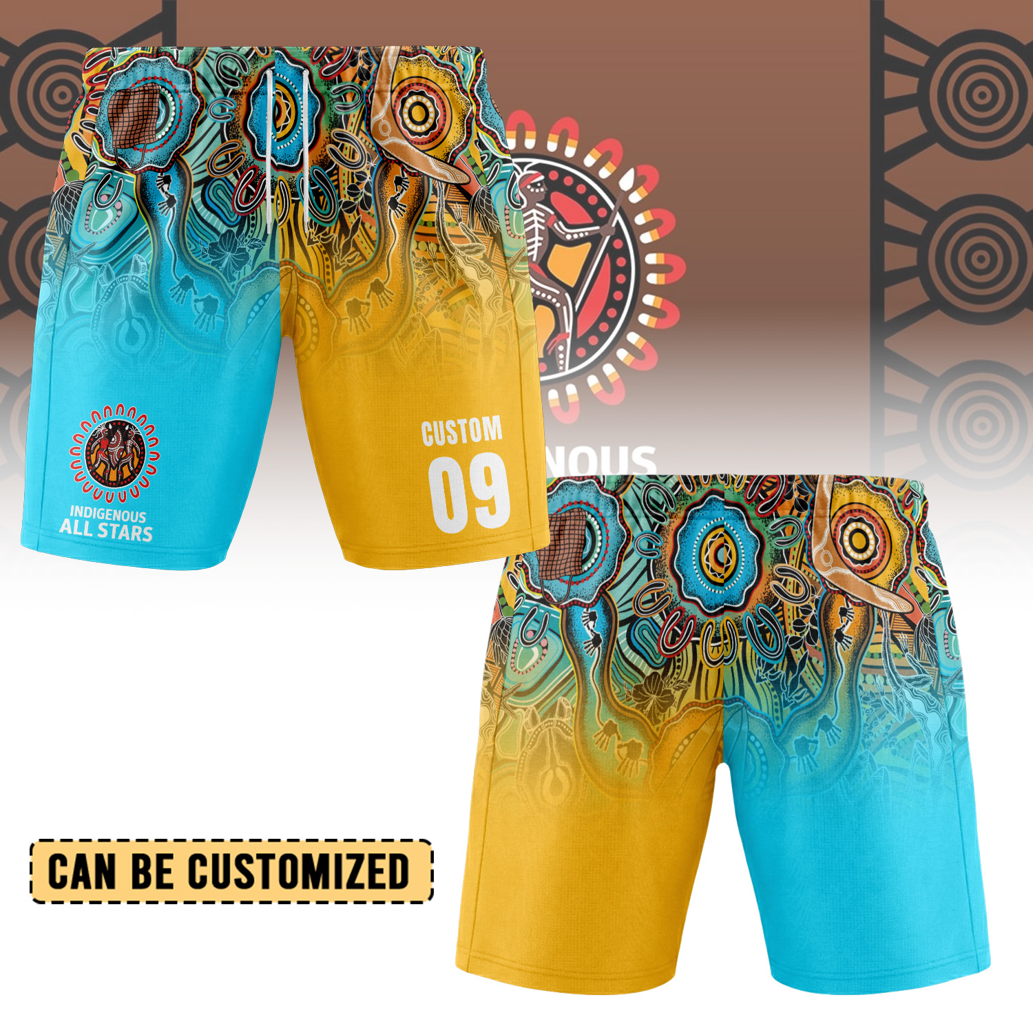 Auspiritmerch Indegenous All Stars Personalized Short Pants Gift For Fans