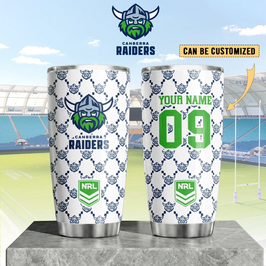 Auspiritmerch Canberra Raiders Custom Stanley Quencher 20oz Stainless Steel Tumbler
