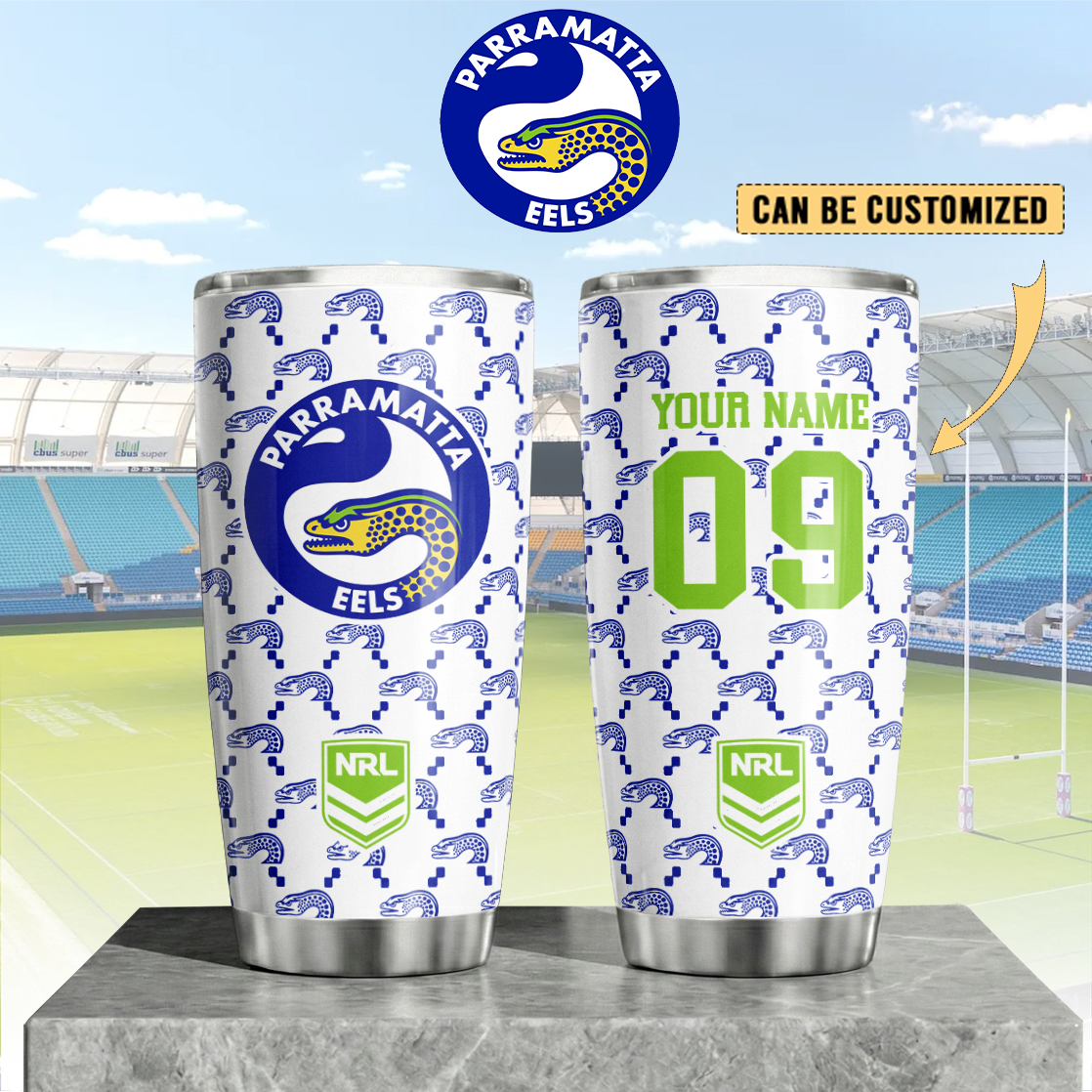 Auspiritmerch Parramatta Eels Custom Stanley Quencher 20oz Stainless Steel Tumbler