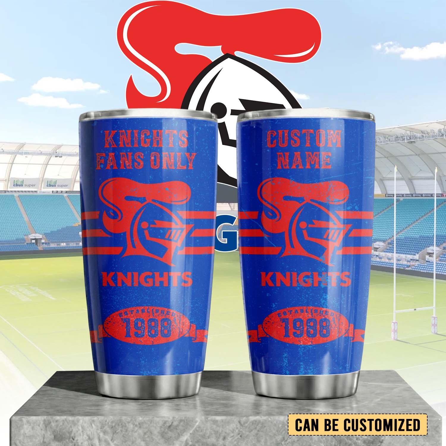 Auspiritmerch Newcastle Knights Custom Stanley Quencher 20oz Stainless Steel Tumbler