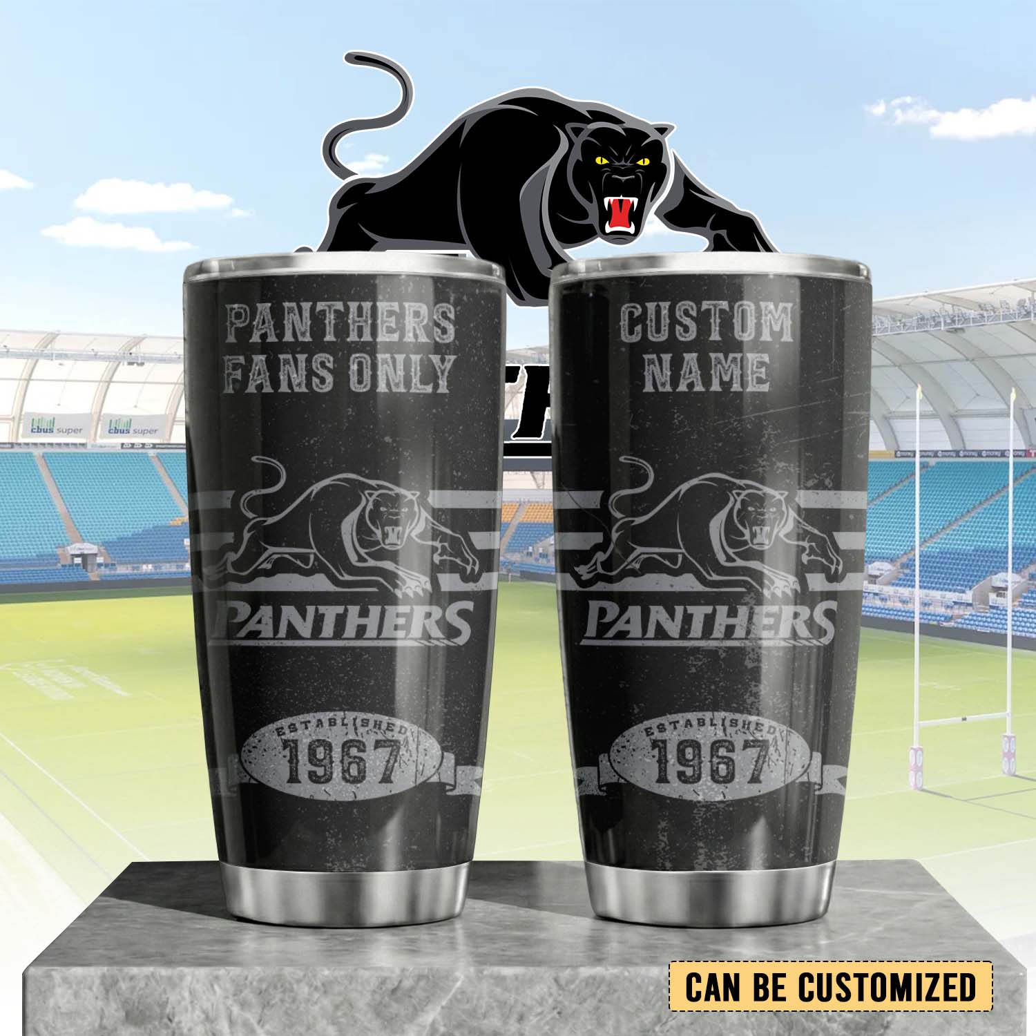 Auspiritmerch Penrith Panthers Custom Stanley Quencher 20oz Stainless Steel Tumbler