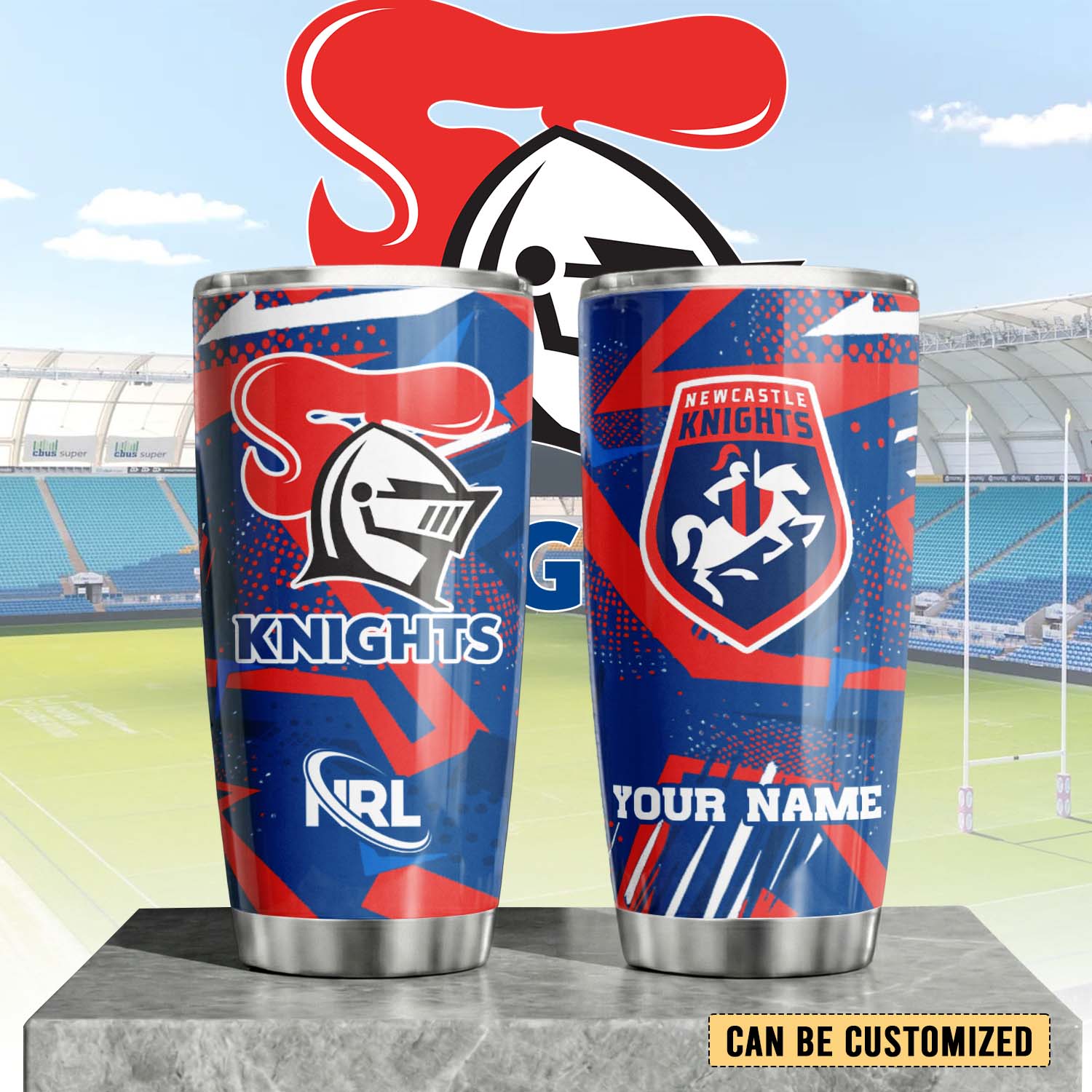 Auspiritmerch Newcastle Knights Custom Stanley Quencher 20oz Stainless Steel Tumbler