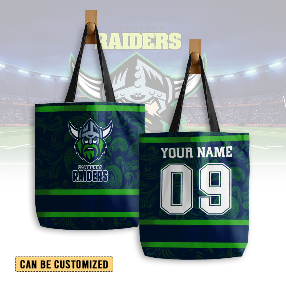 Auspiritmerch Canberra Raiders Personalized Tote Bags Gift For Fans