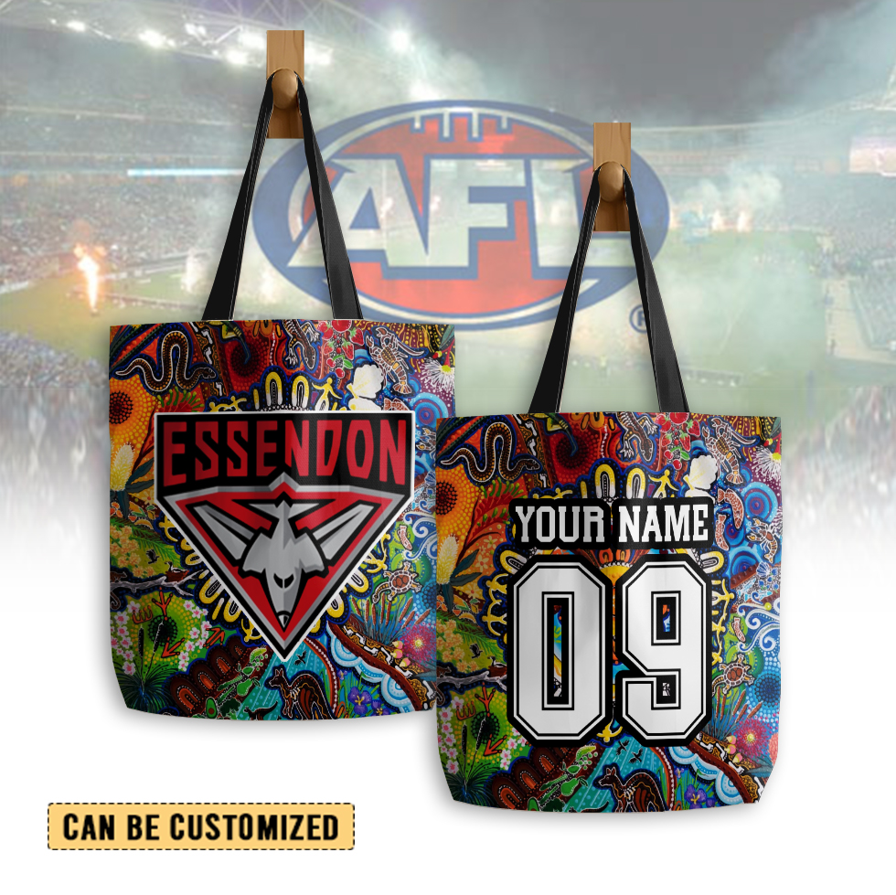 Auspiritmerch Essendon Personalized Tote Bags Gift For Fans