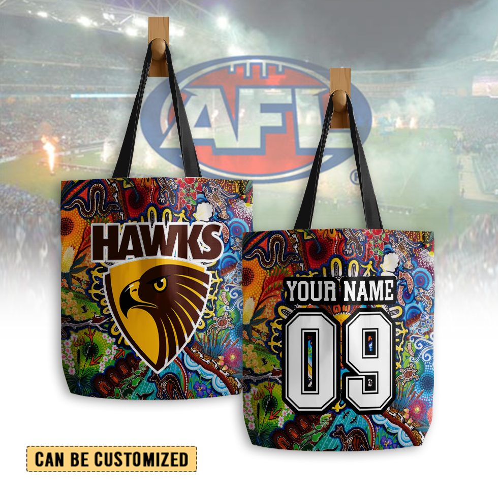 Auspiritmerch Hawthorn Hawks Personalized Tote Bags Gift For Fans