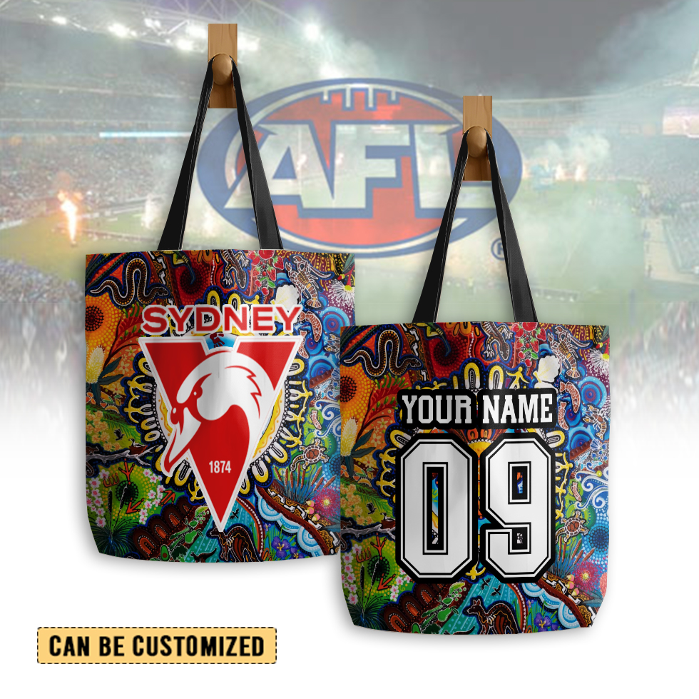Auspiritmerch Sydney Swans Personalized Tote Bags Gift For Fans