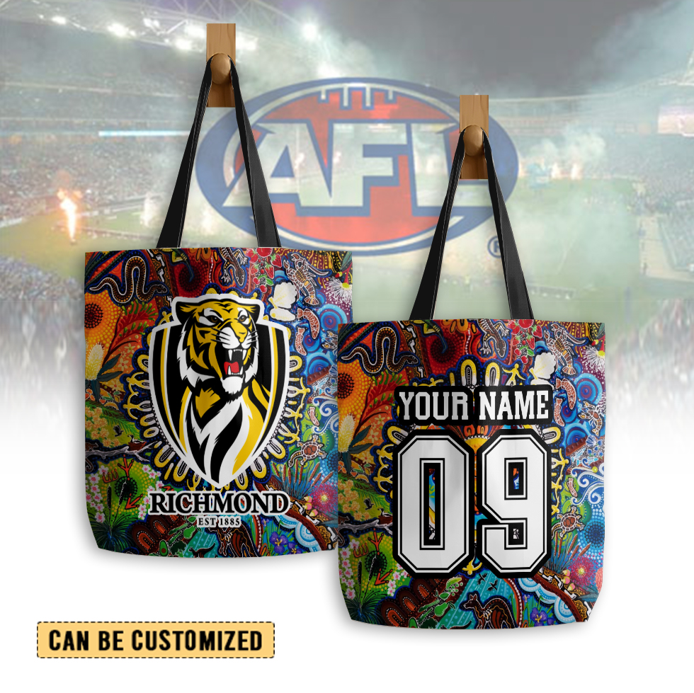 Auspiritmerch Richmond Tigers Personalized Tote Bags Gift For Fans