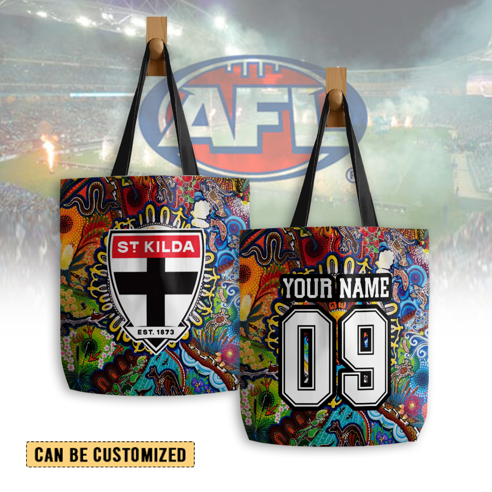 Auspiritmerch St Kilda Saints Personalized Tote Bags Gift For Fans