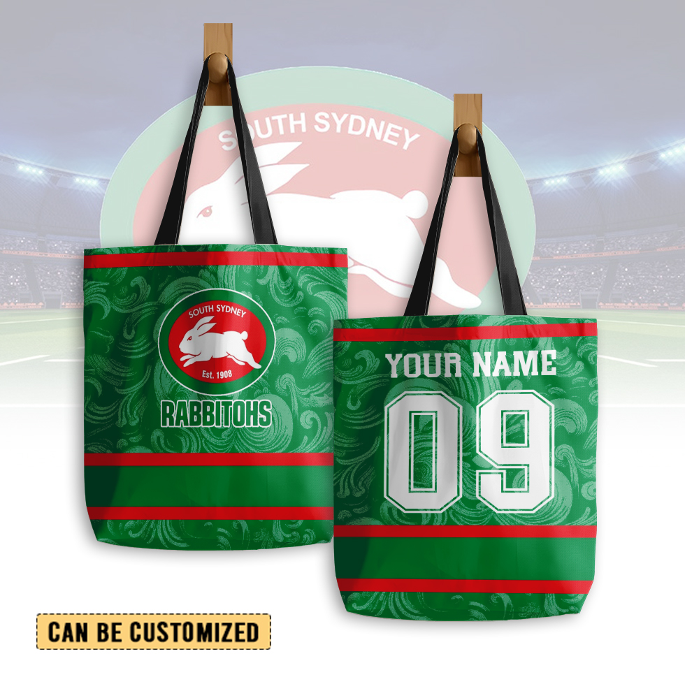 Auspiritmerch South Sydney Rabbitohs Personalized Tote Bags Gift For Fans