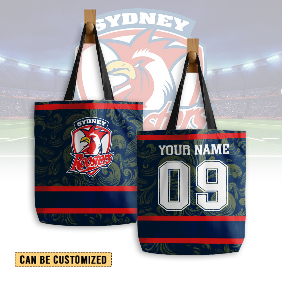 Auspiritmerch Sydney Roosters Personalized Tote Bags Gift For Fans