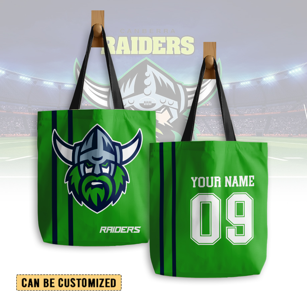 Auspiritmerch Canberra Raiders Personalized Tote Bags Gift For Fans