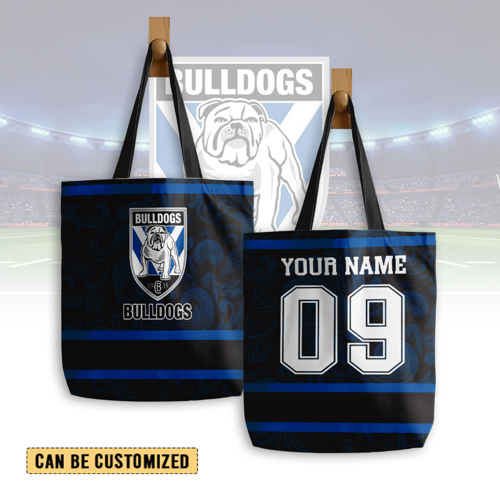 Auspiritmerch Canterbury-Bankstown Bulldogs Personalized Tote Bags Gift For Fans