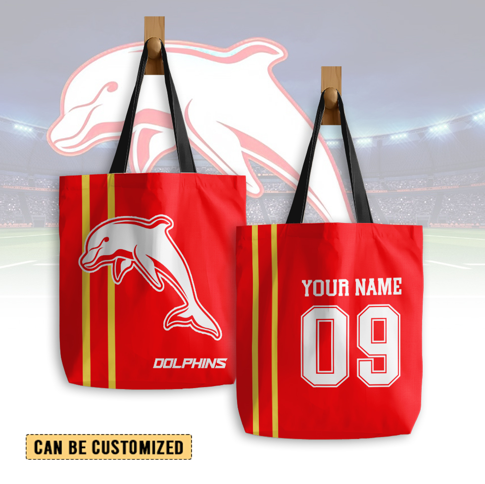 Auspiritmerch Dolphins Personalized Tote Bags Gift For Fans