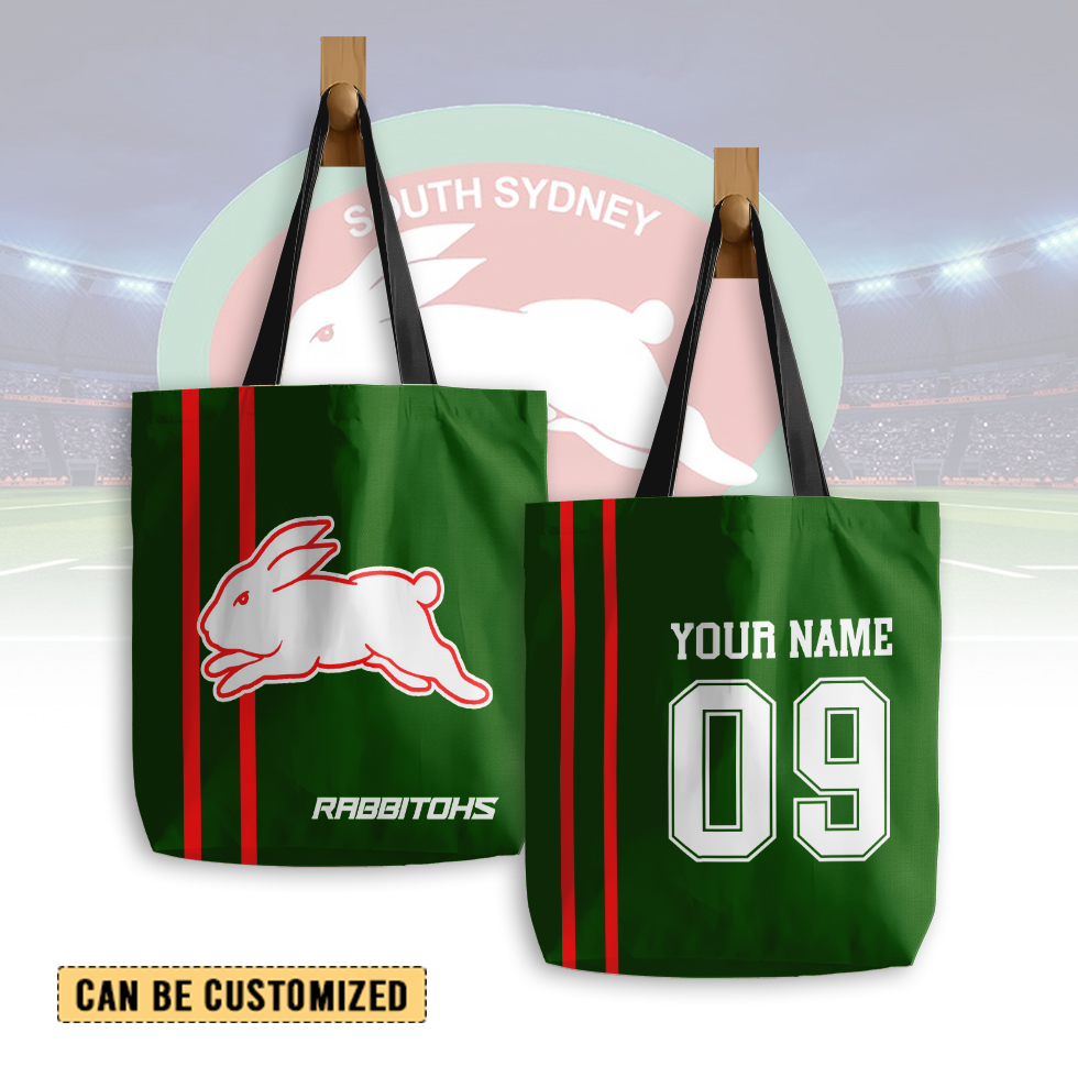 Auspiritmerch South Sydney Rabbitohs Personalized Tote Bags Gift For Fans