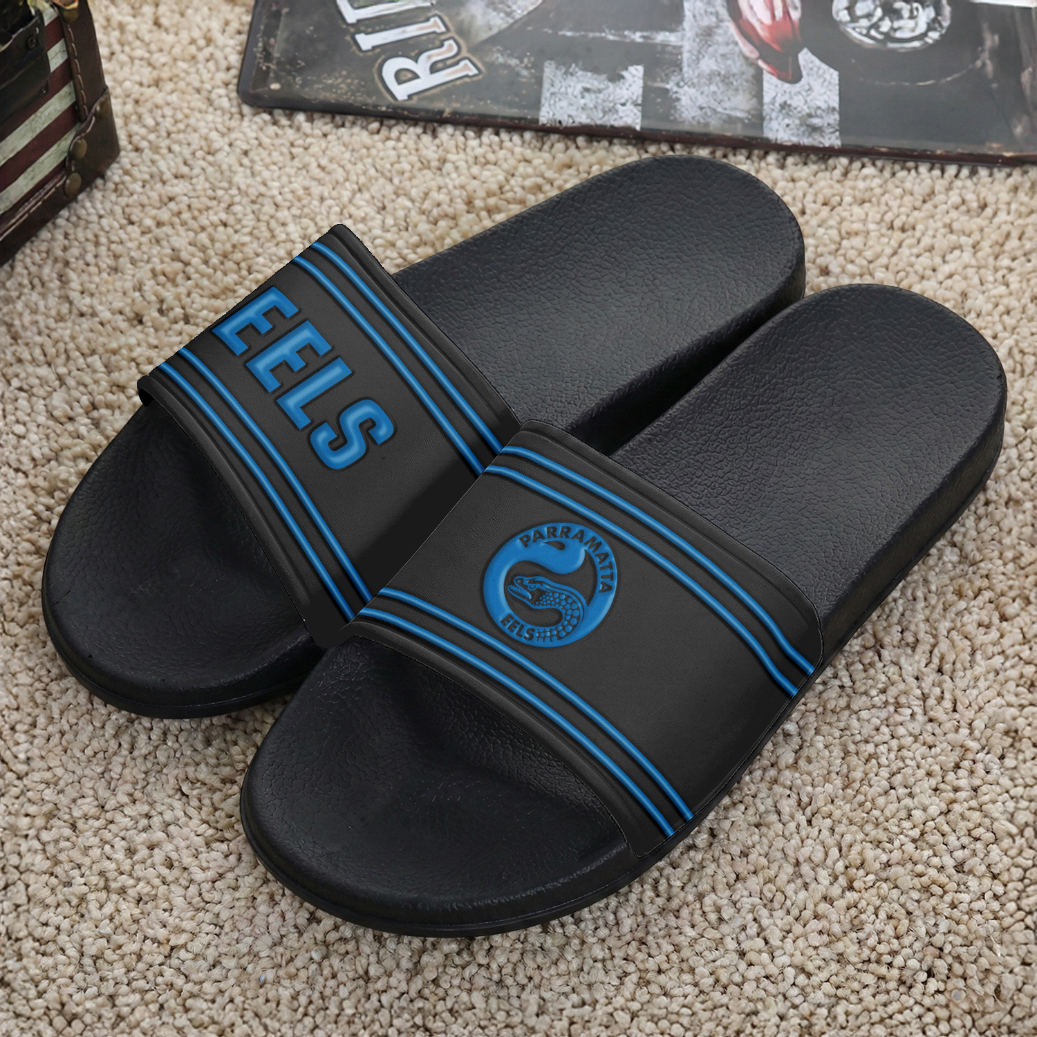 Auspiritmerch Parramatta Eels Personalized Sports Slippers Gift For Fans
