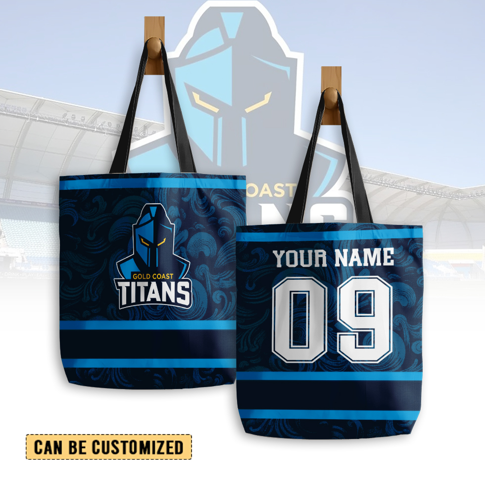 Auspiritmerch Gold Coast Titans Personalized Tote Bags Gift For Fans