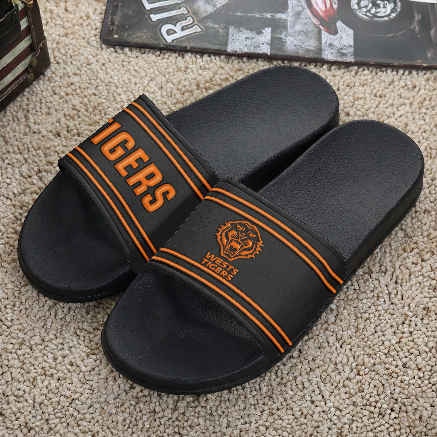 Auspiritmerch Wests Tigers Personalized Sports Slippers Gift For Fans