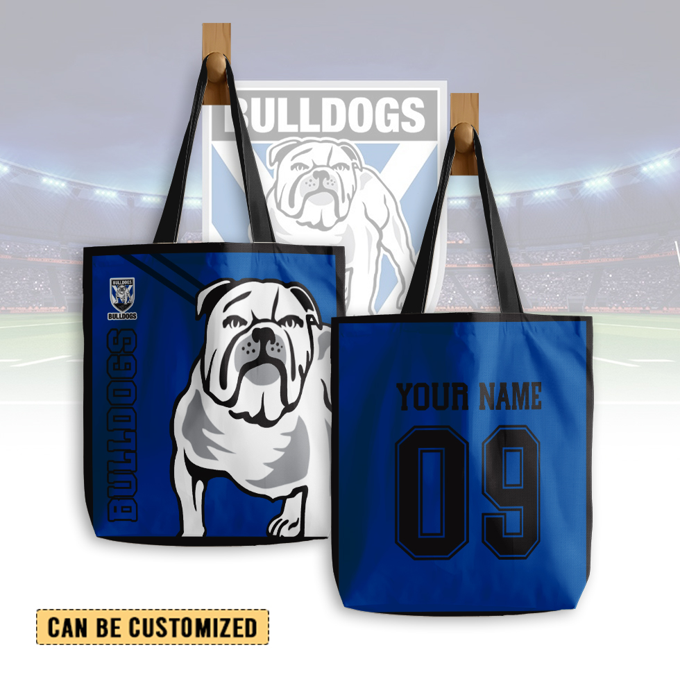 Auspiritmerch Canterbury-Bankstown Bulldogs Personalized Tote Bags Gift For Fans