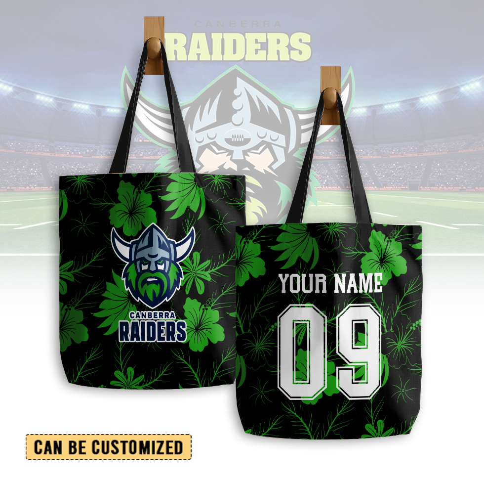 Auspiritmerch Canberra Raiders Personalized Tote Bags Gift For Fans
