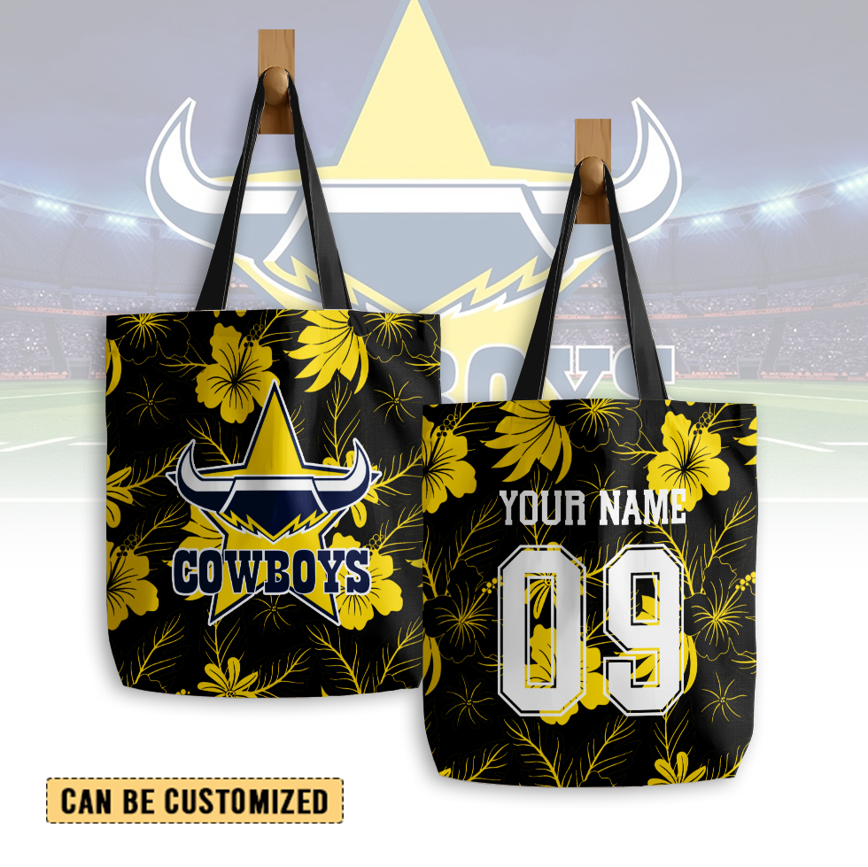 Auspiritmerch North Queensland Cowboys Personalized Tote Bags Gift For Fans