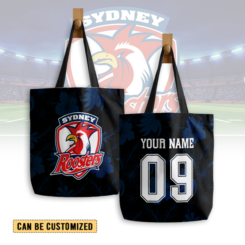 Auspiritmerch Sydney Roosters Personalized Tote Bags Gift For Fans