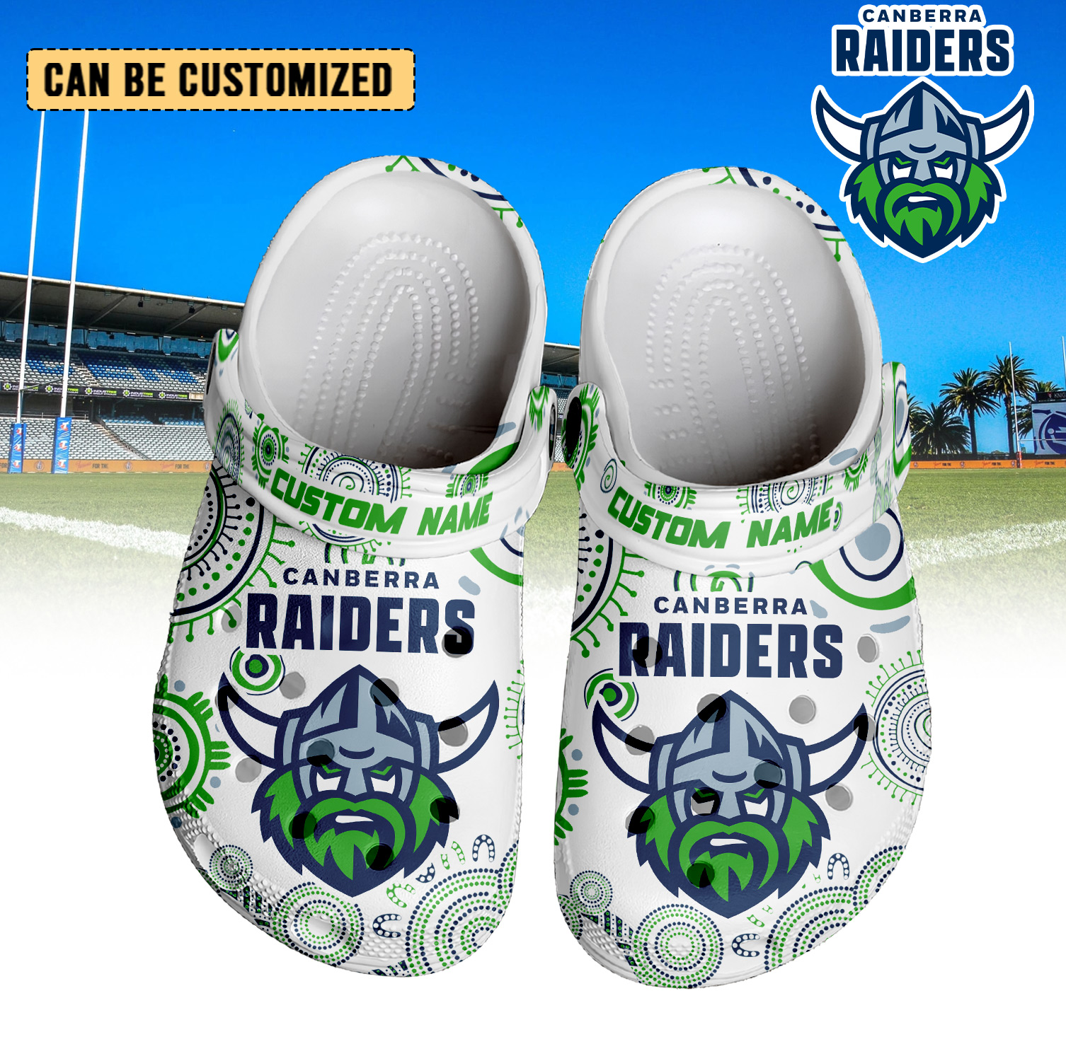 Auspiritmerch Canberra Raiders Crocs Crocband Clogs Shoes Comfortable For Men Women and Kids