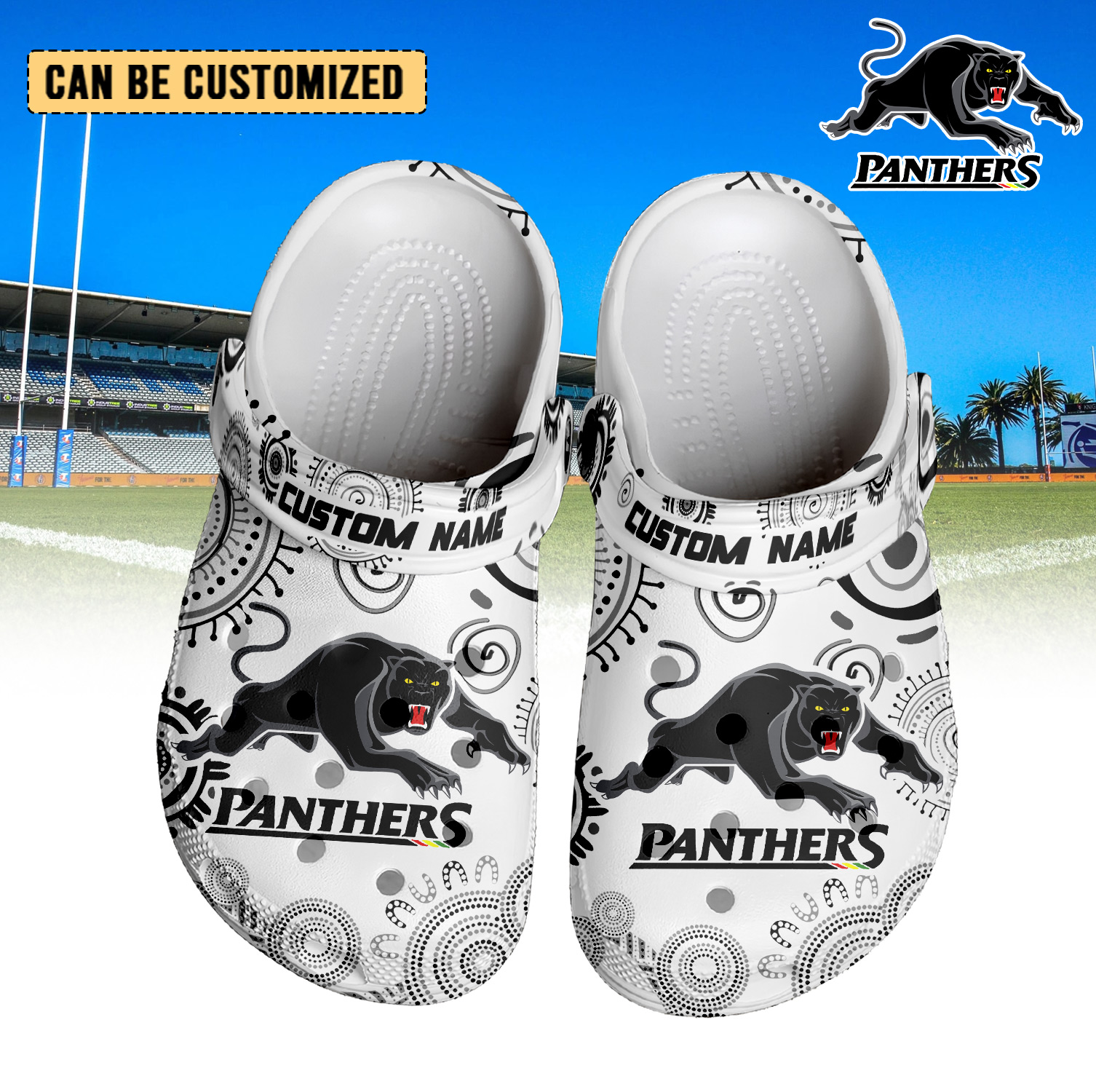 Auspiritmerch Penrith Panthers Crocs Crocband Clogs Shoes Comfortable For Men Women and Kids