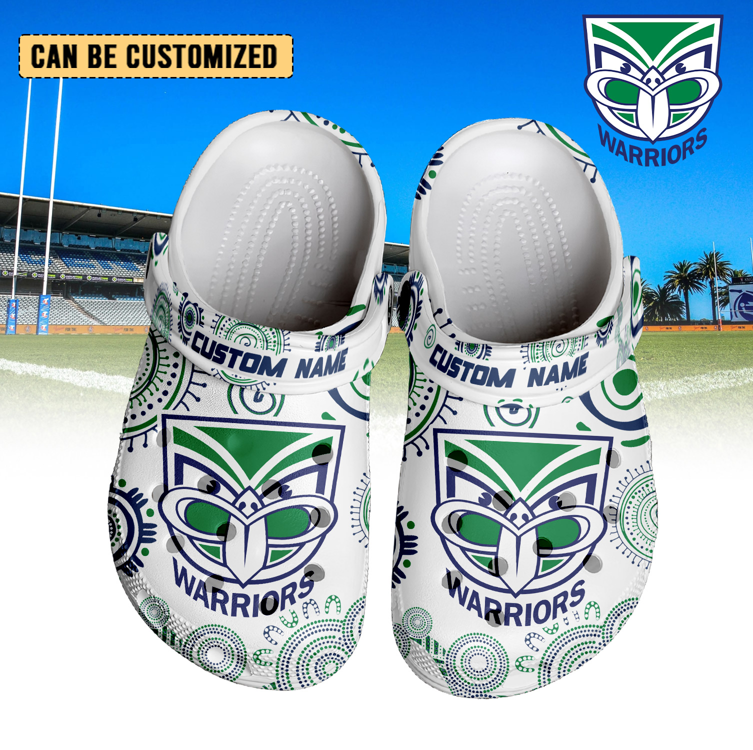 Auspiritmerch New Zealand Warriors Crocs Crocband Clogs Shoes Comfortable For Men Women and Kids