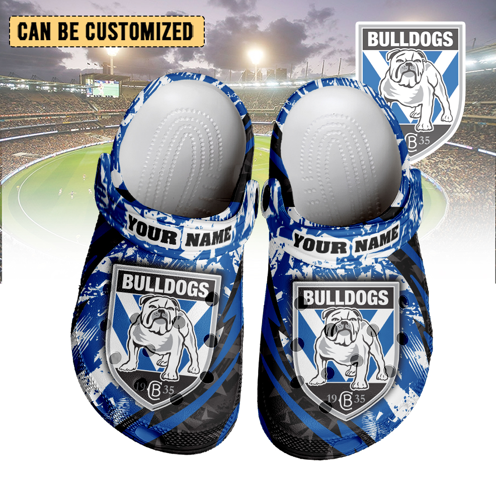 Auspiritmerch Canterbury-Bankstown Bulldogs Crocs Crocband Clogs Shoes Comfortable For Men Women and Kids