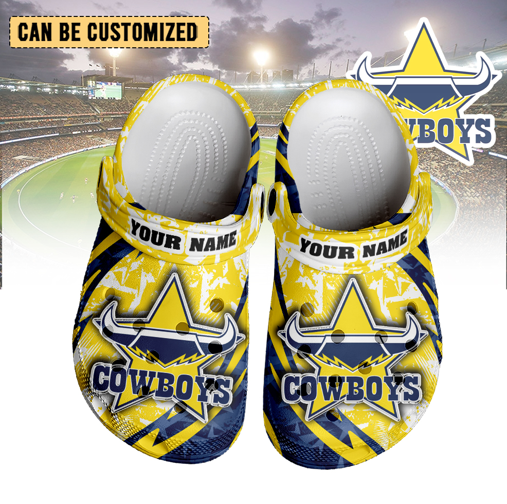 Auspiritmerch North Queensland Cowboys Crocs Crocband Clogs Shoes Comfortable For Men Women and Kids