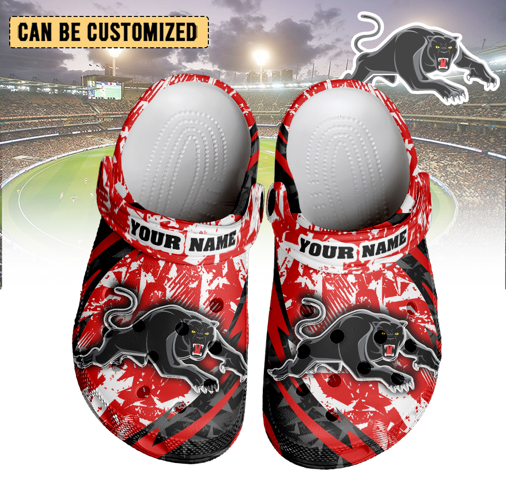 Auspiritmerch Penrith Panthers Crocs Crocband Clogs Shoes Comfortable For Men Women and Kids