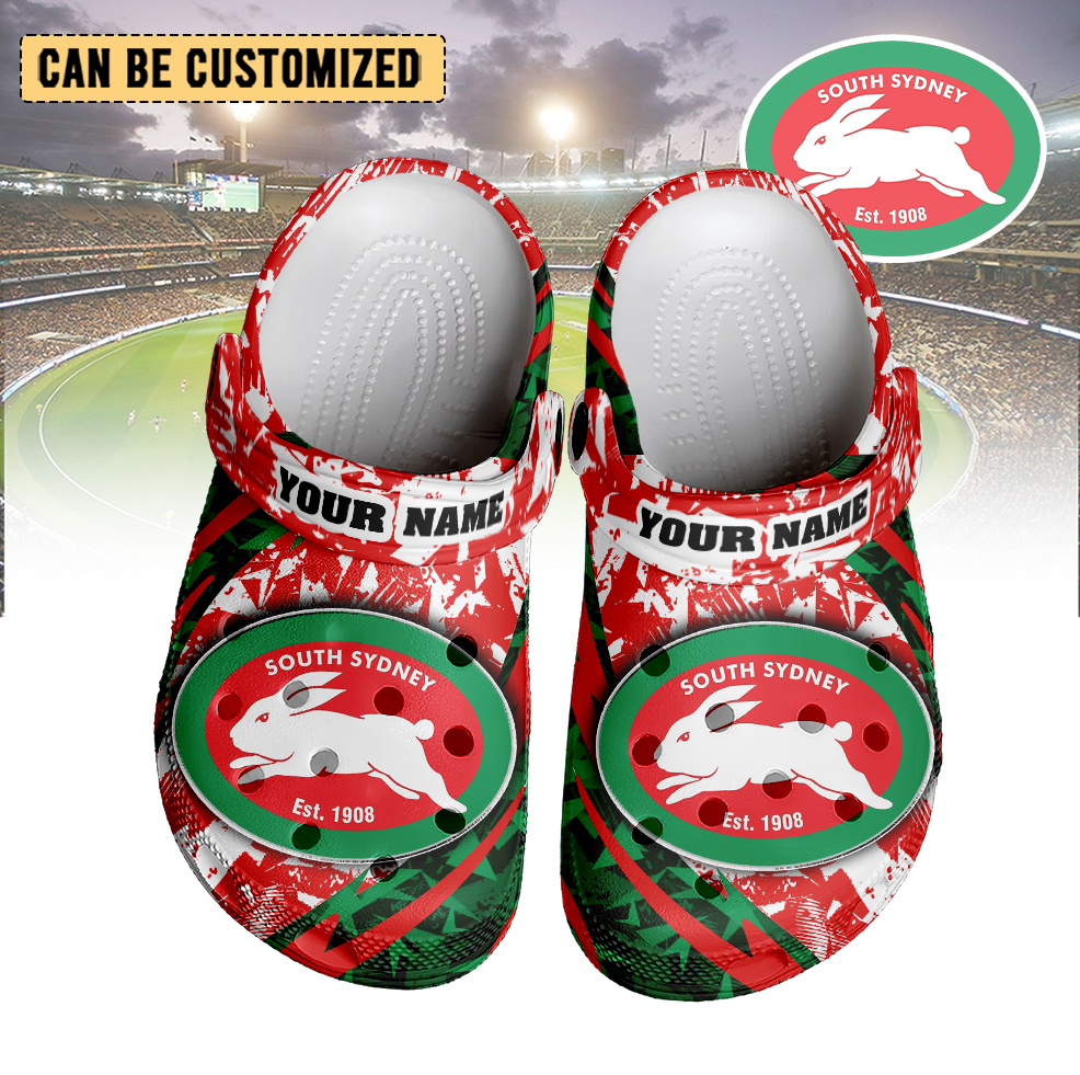 Auspiritmerch South Sydney Rabbitohs Crocs Crocband Clogs Shoes Comfortable For Men Women and Kids