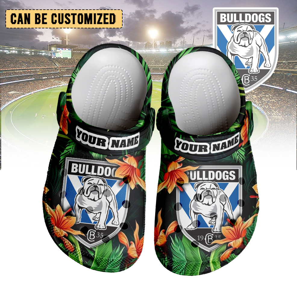 Auspiritmerch Canterbury-Bankstown Bulldogs Crocs Crocband Clogs Shoes Comfortable For Men Women and Kids
