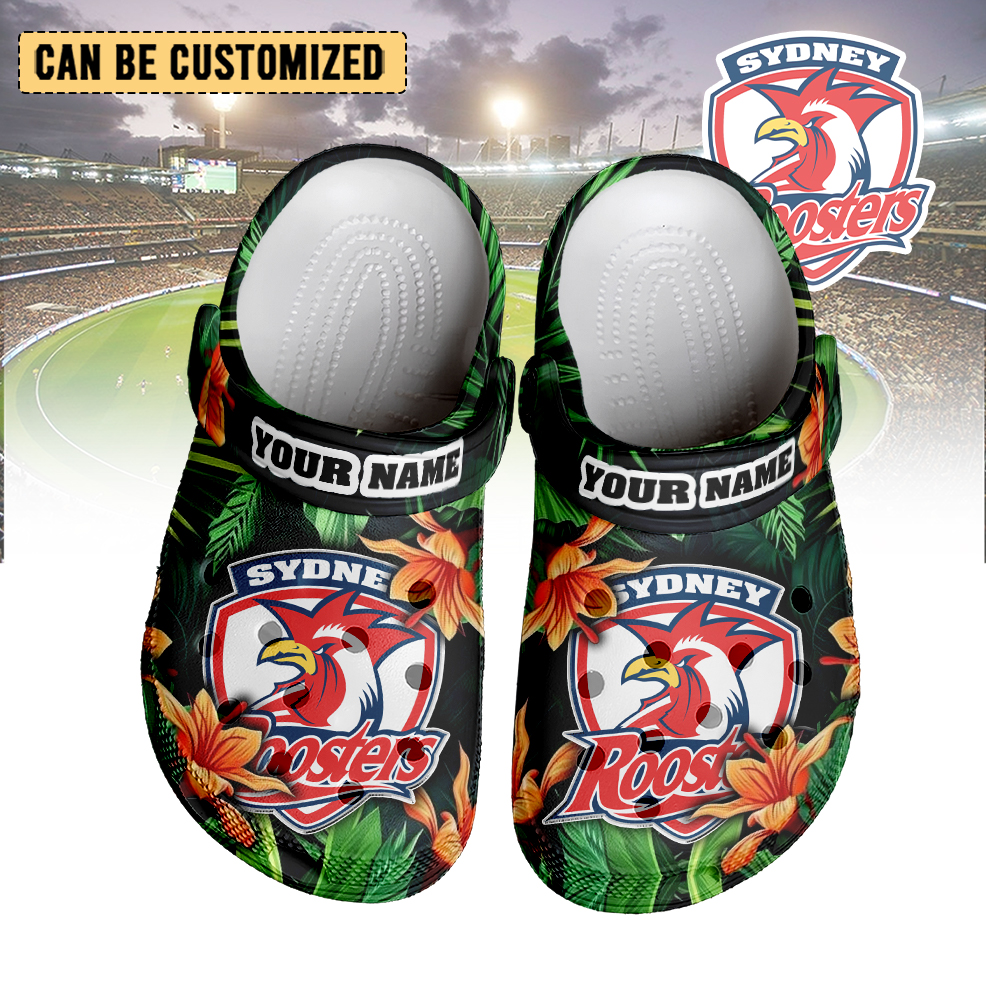 Auspiritmerch Sydney Roosters Crocs Crocband Clogs Shoes Comfortable For Men Women and Kids