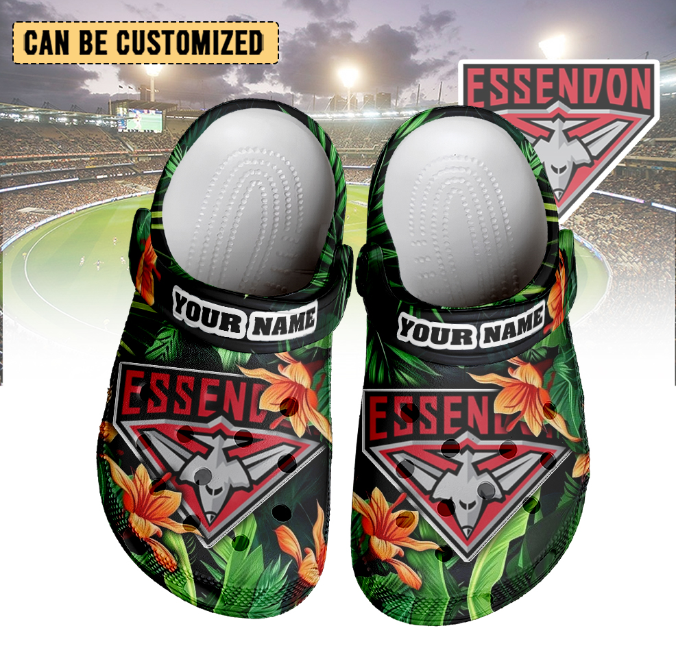 Auspiritmerch Essendon Crocs Crocband Clogs Shoes Comfortable For Men Women and Kids