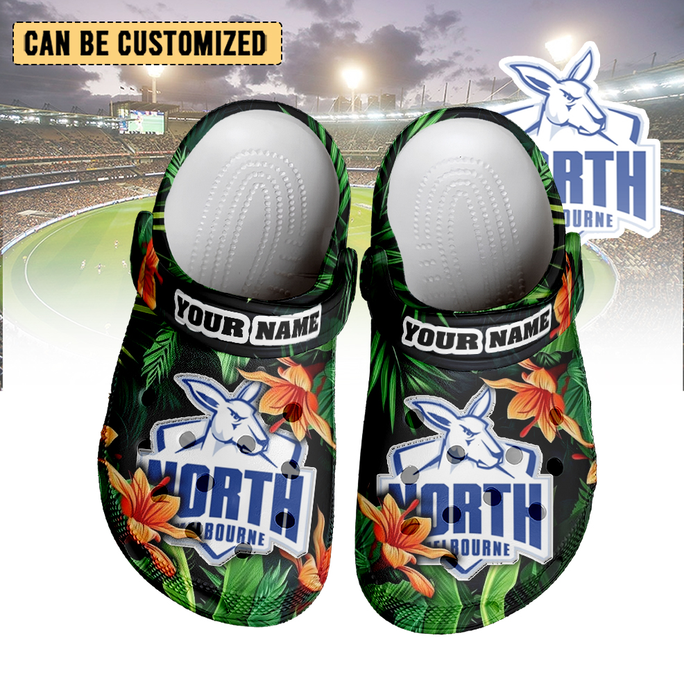 Auspiritmerch North Melbourne Crocs Crocband Clogs Shoes Comfortable For Men Women and Kids