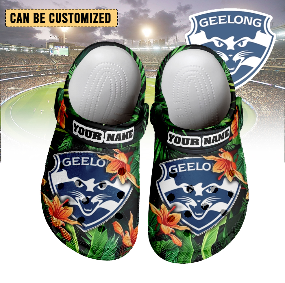 Auspiritmerch Geelong Cats Crocs Crocband Clogs Shoes Comfortable For Men Women and Kids