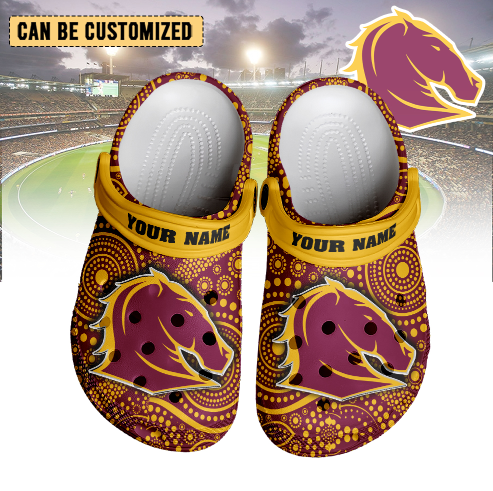 Auspiritmerch Brisbane Broncos Crocs Crocband Clogs Shoes Comfortable For Men Women and Kids