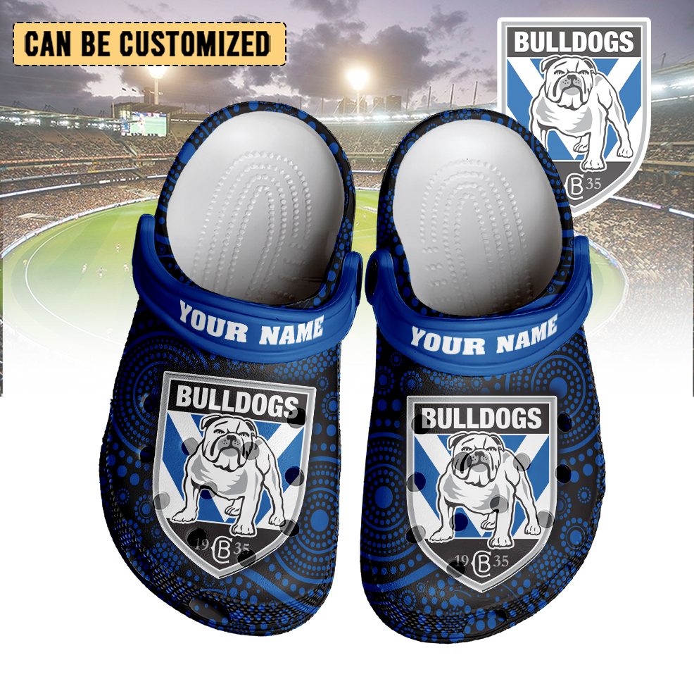 Auspiritmerch Canterbury-Bankstown Bulldogs Crocs Crocband Clogs Shoes Comfortable For Men Women and Kids